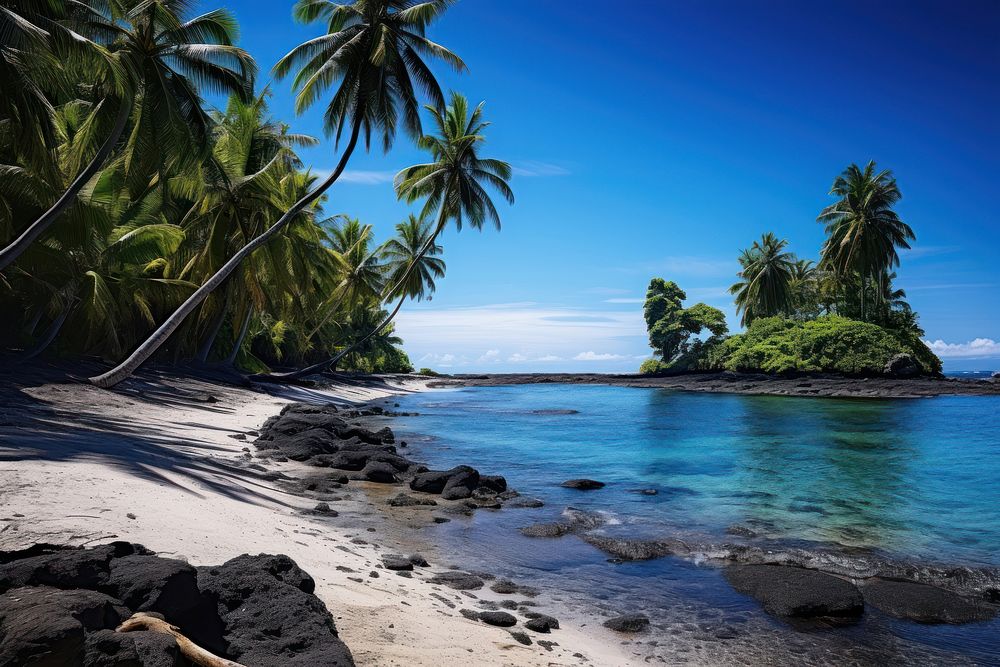 Beach landscape outdoors tropical. AI generated Image by rawpixel.