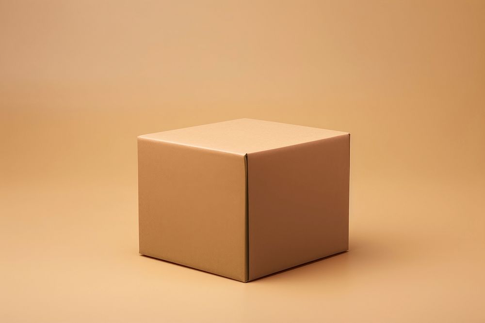 Moving cardboard box mockup, realistic object psd