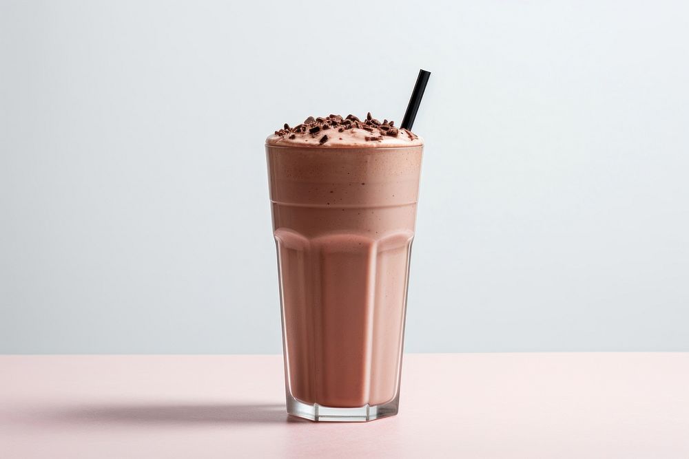 Milkshake chocolate smoothie drink. 