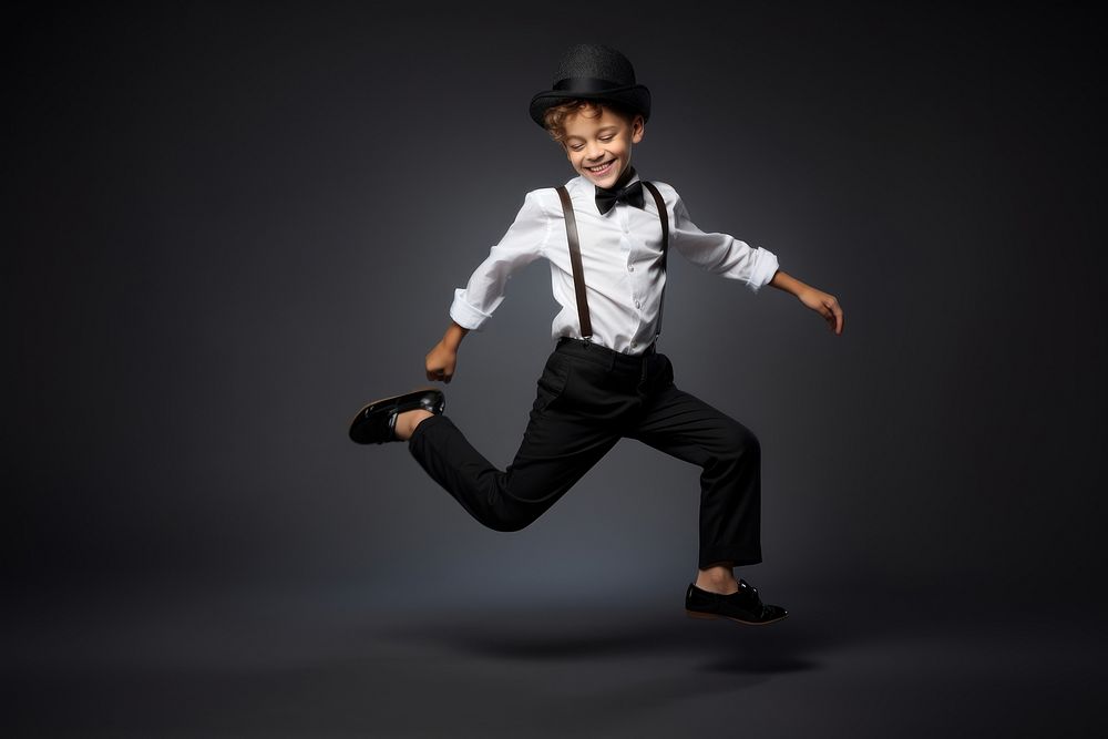 Dancing photo boy kid. AI generated Image by rawpixel.
