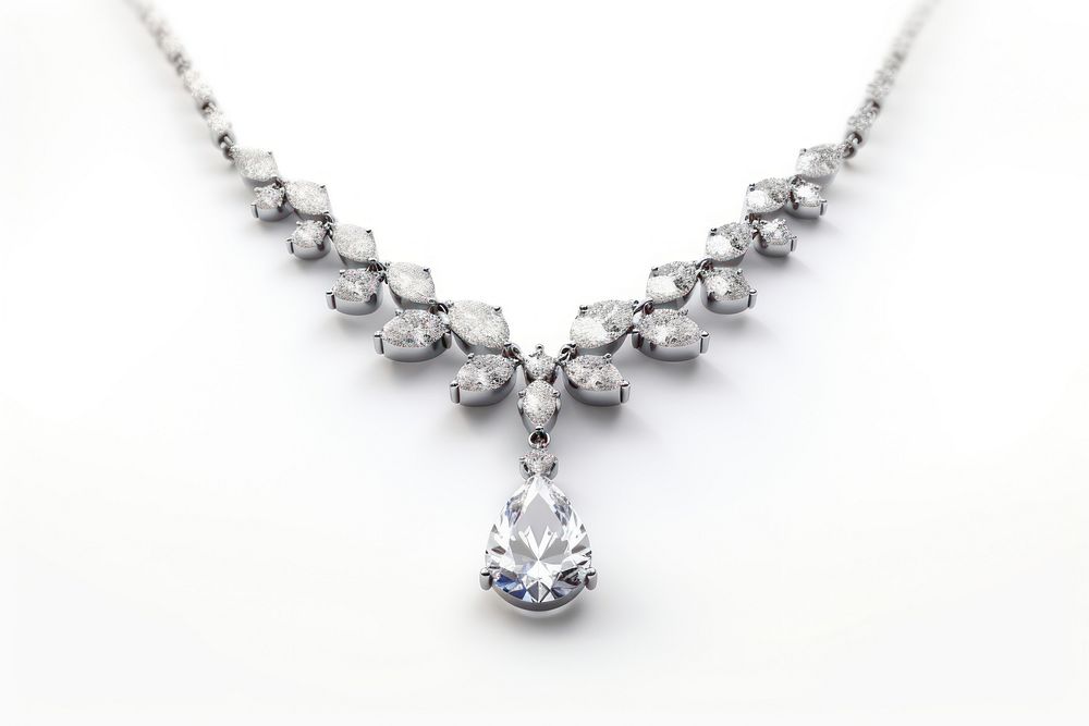 Necklace diamond gemstone jewelry. AI generated Image by rawpixel.