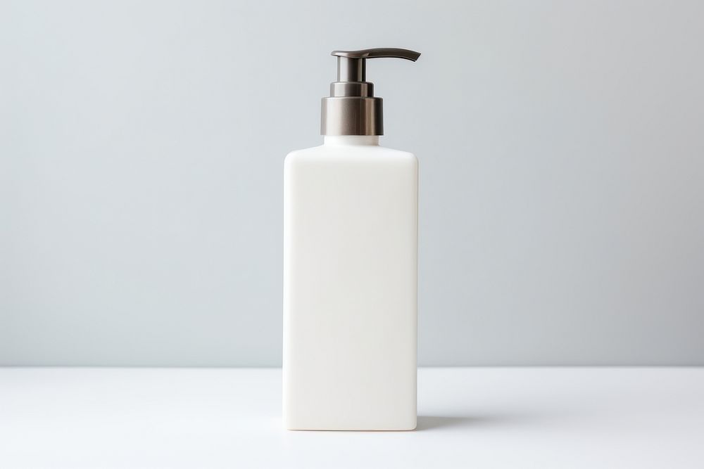 Bottle white background container bathroom. 