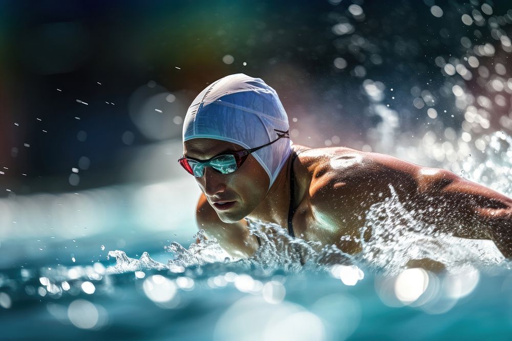 Swimming competition recreation swimwear. 