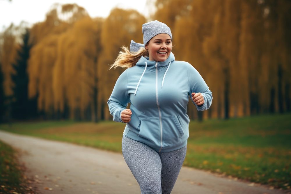 Jogging outdoors running sports. 