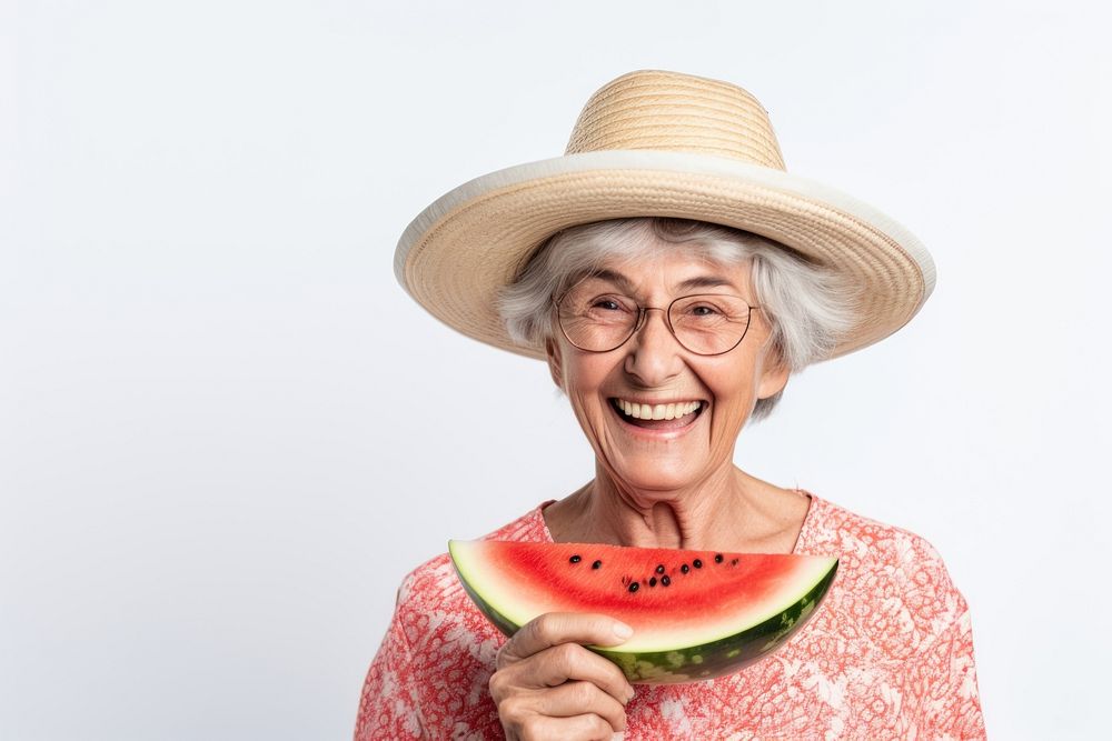 Watermelon laughing adult smile. AI generated Image by rawpixel.