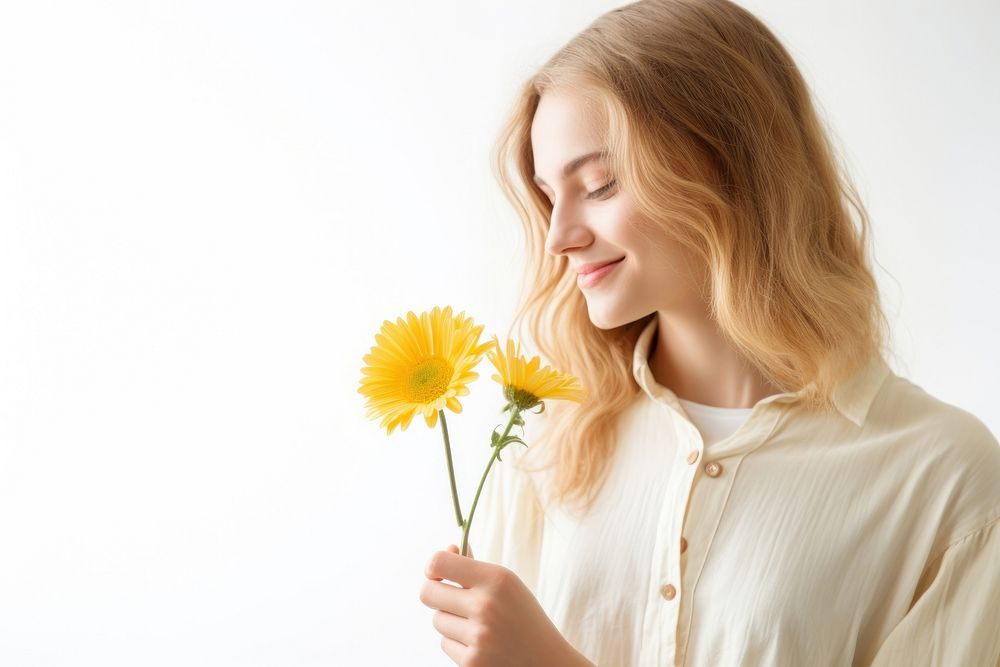 Flower adult woman photo. 