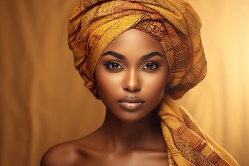 Skin portrait turban adult. AI generated Image by rawpixel.