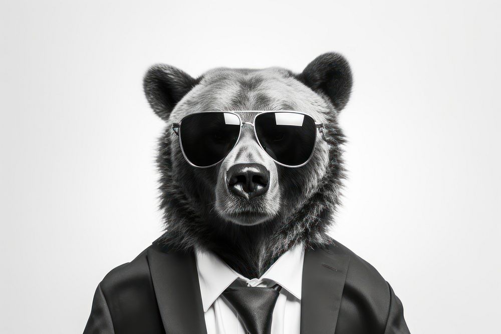 Sunglasses bear portrait mammal. AI generated Image by rawpixel.