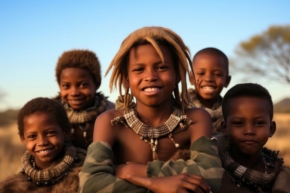 Child tribe smile happy. AI generated Image by rawpixel.