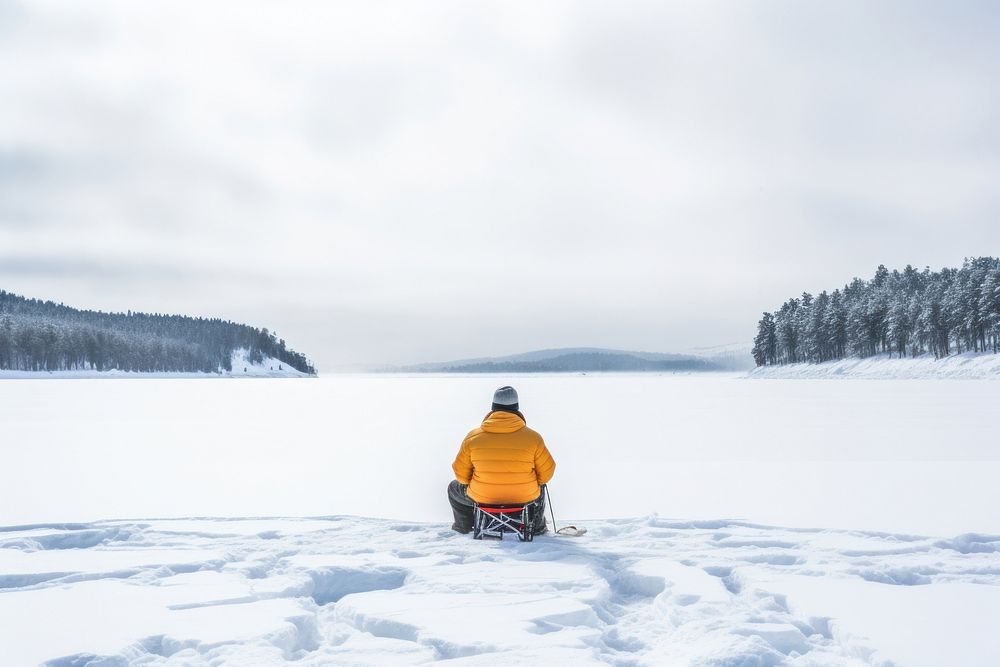 Snow snowmobile outdoors nature. AI generated Image by rawpixel.