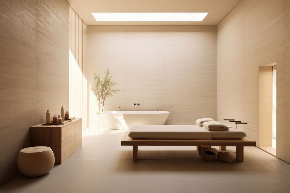 Bathtub room spa architecture. 