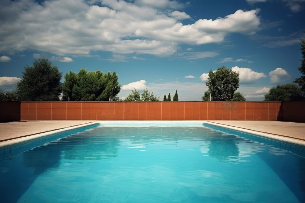Architecture outdoors swimming summer. AI generated Image by rawpixel.