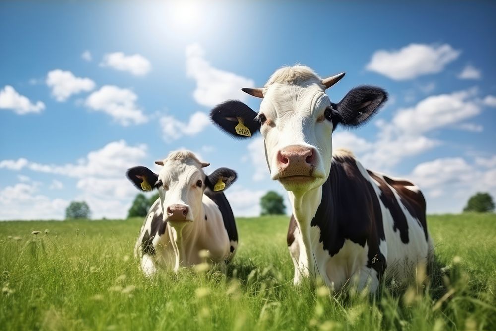 Cow livestock grassland outdoors
