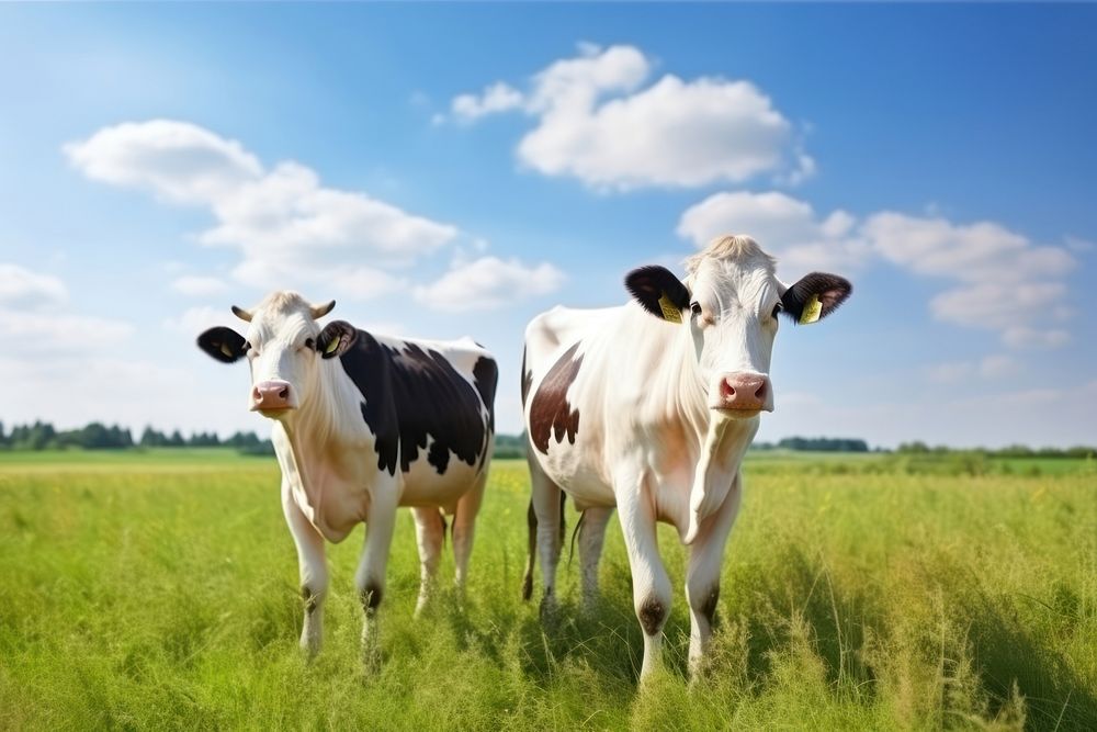 Cow livestock outdoors pasture. AI generated Image by rawpixel.