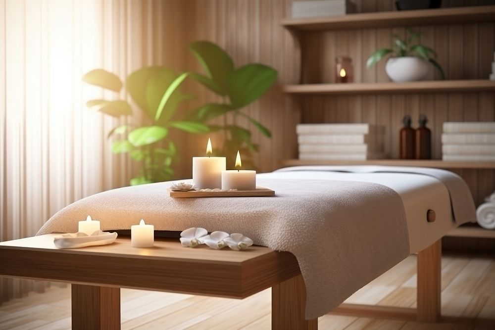 Relaxation furniture table bed. AI generated Image by rawpixel.