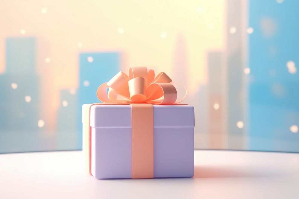 Gift birthday box illuminated. AI generated Image by rawpixel.