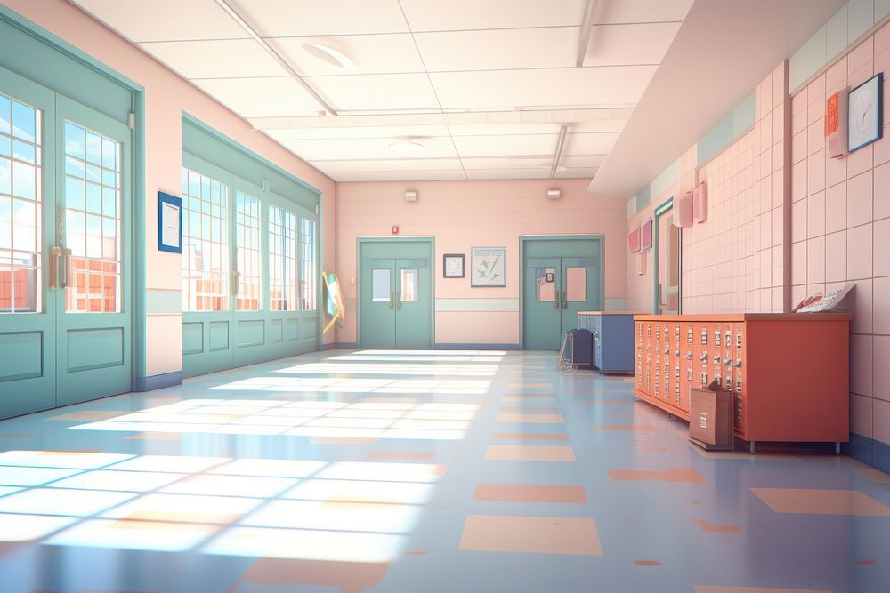 Building architecture hospital flooring. AI generated Image by rawpixel.