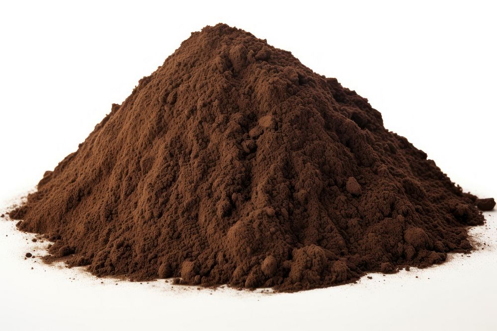 Soil powder white background ingredient. AI generated Image by rawpixel.