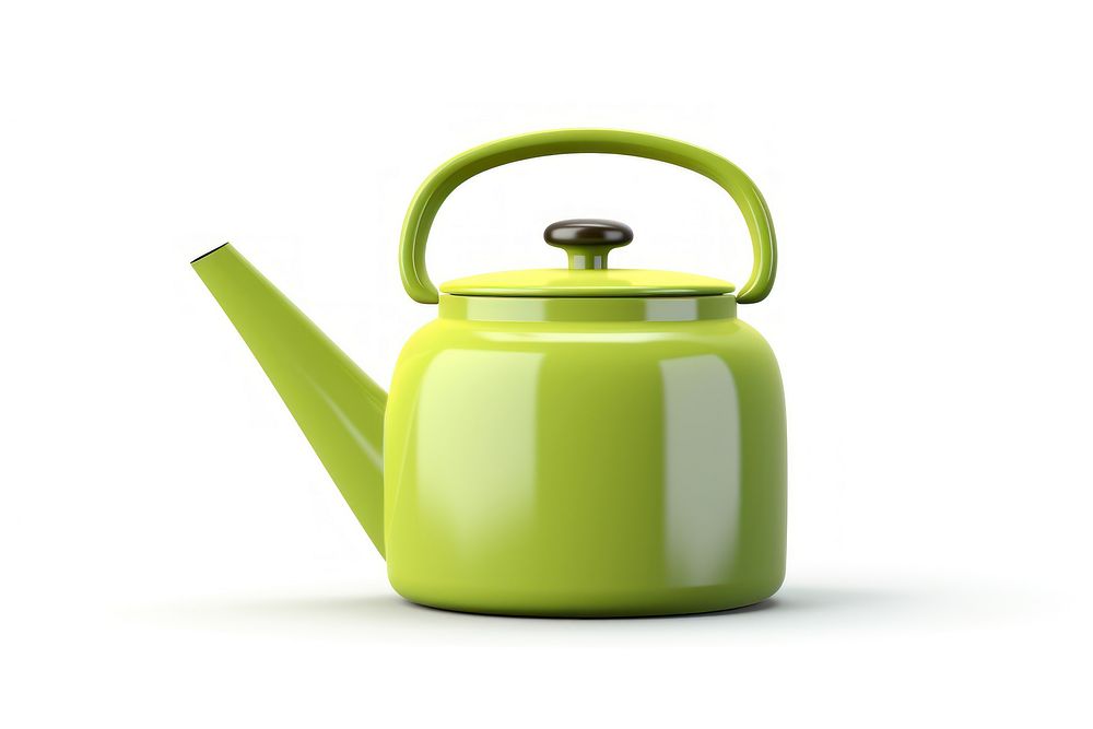 Kettle green white background refreshment. AI generated Image by rawpixel.
