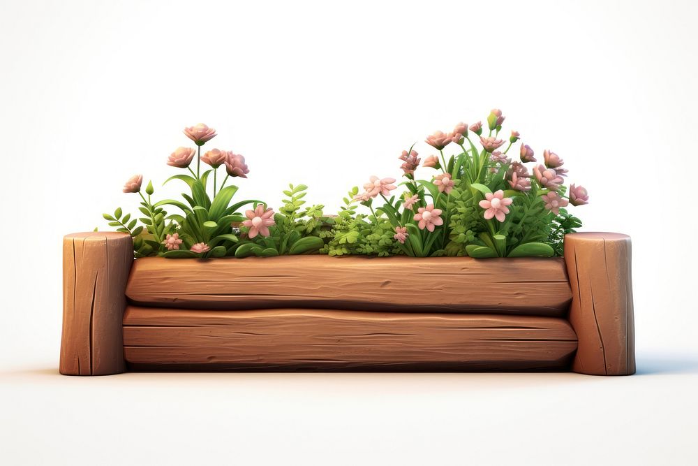 Flower plant vase wood. AI generated Image by rawpixel.