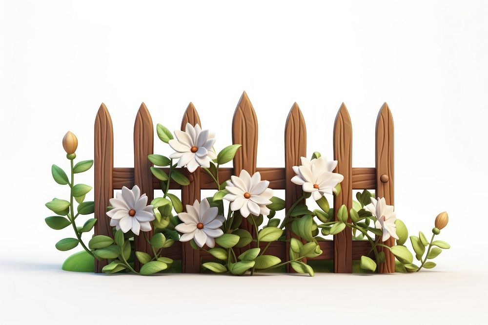 Fence outdoors flower nature. AI generated Image by rawpixel.