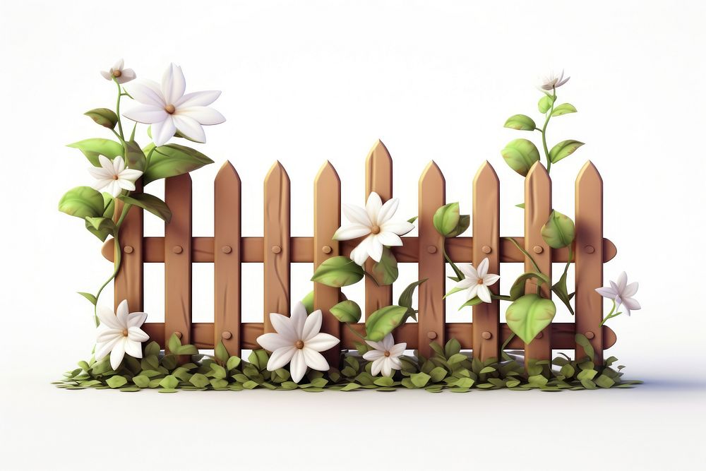 Fence outdoors nature white. AI generated Image by rawpixel.