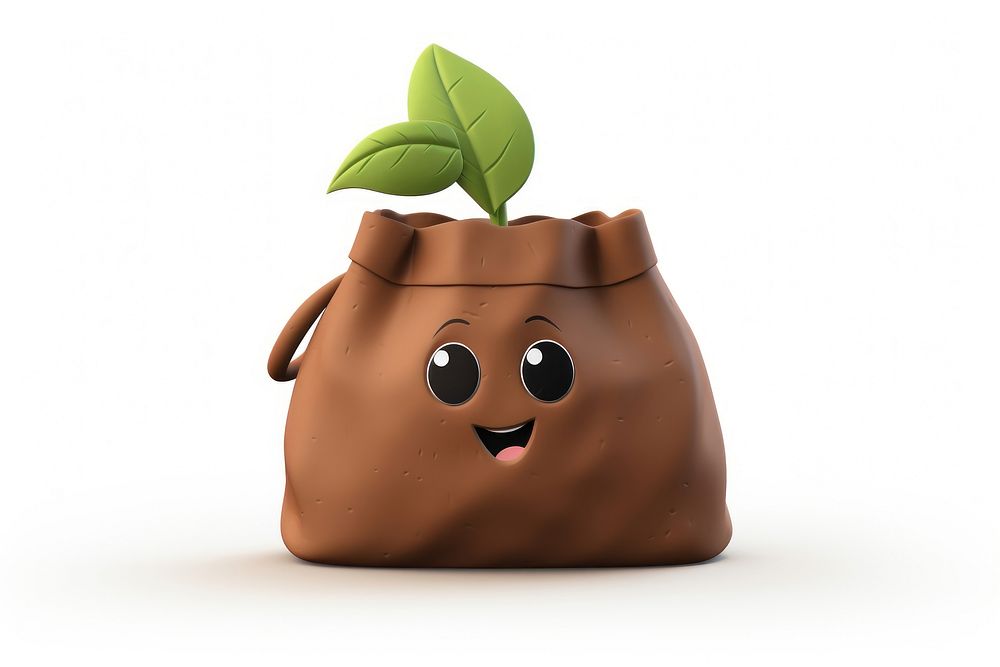 Bag cartoon plant cute. 