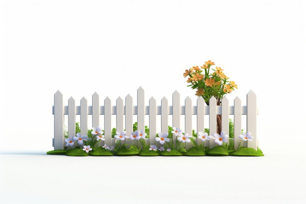 Fence outdoors nature white. AI generated Image by rawpixel.