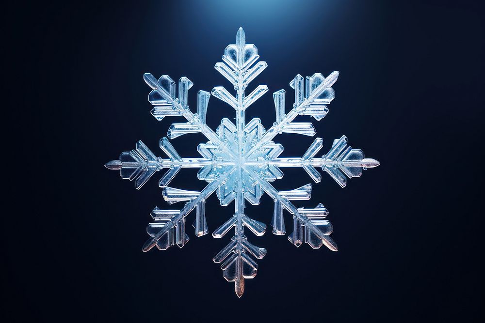 Snowflake nature illuminated celebration. AI generated Image by rawpixel.