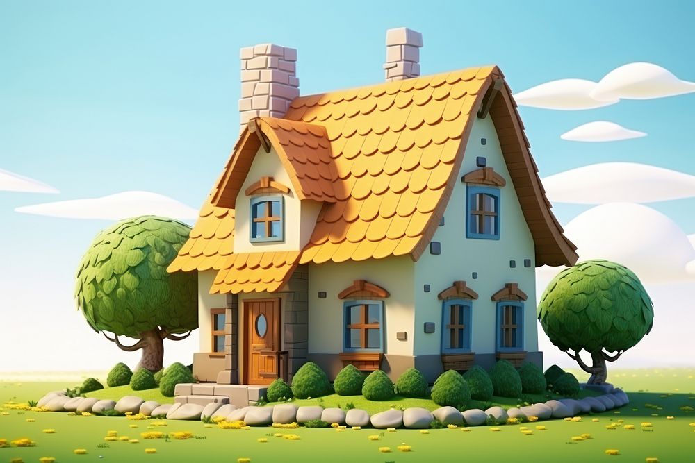 House architecture building cottage. AI generated Image by rawpixel.