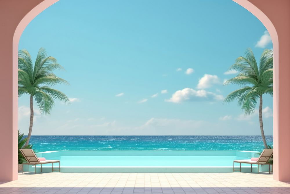 Beach outdoors horizon nature. AI generated Image by rawpixel.