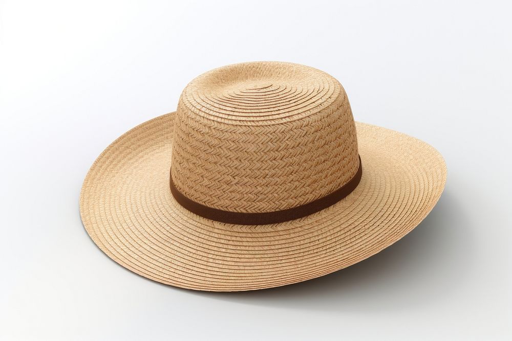 Hat white background straw hat sombrero. AI generated Image by rawpixel.