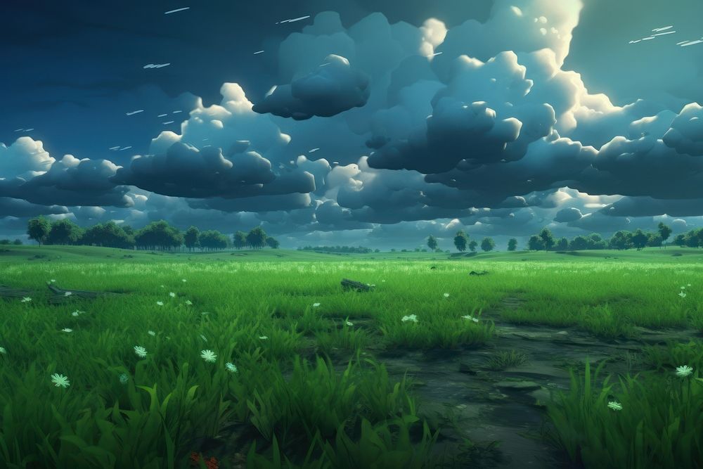 Field backgrounds landscape grassland. AI generated Image by rawpixel.