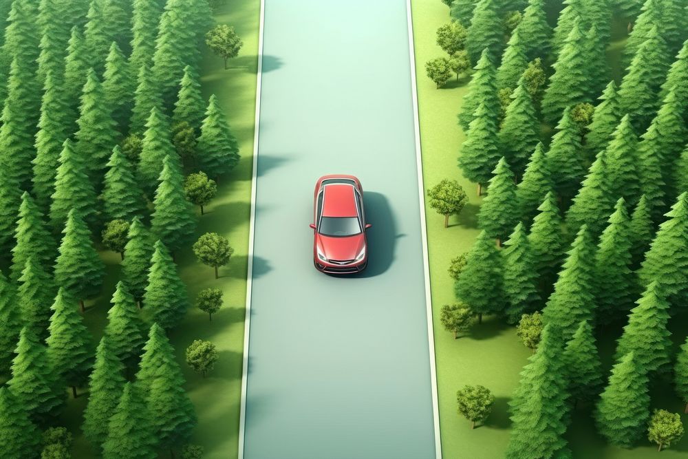 Car vehicle forest plant. AI generated Image by rawpixel.