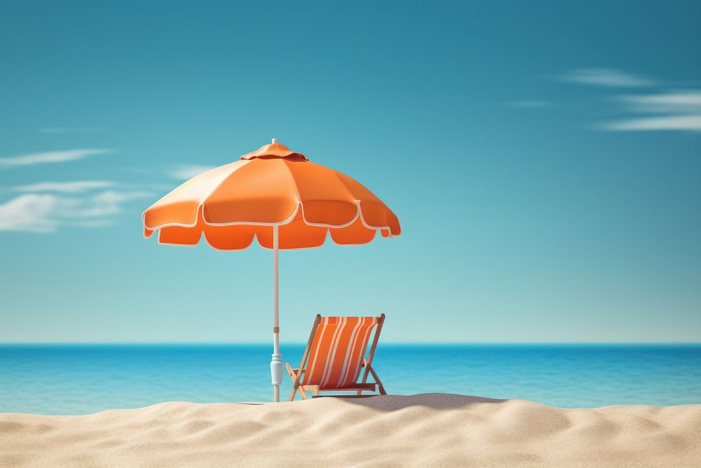 Beach furniture umbrella outdoors. AI generated Image by rawpixel.