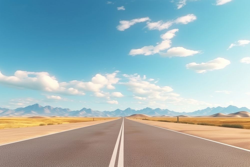 Road backgrounds landscape outdoors. AI generated Image by rawpixel.