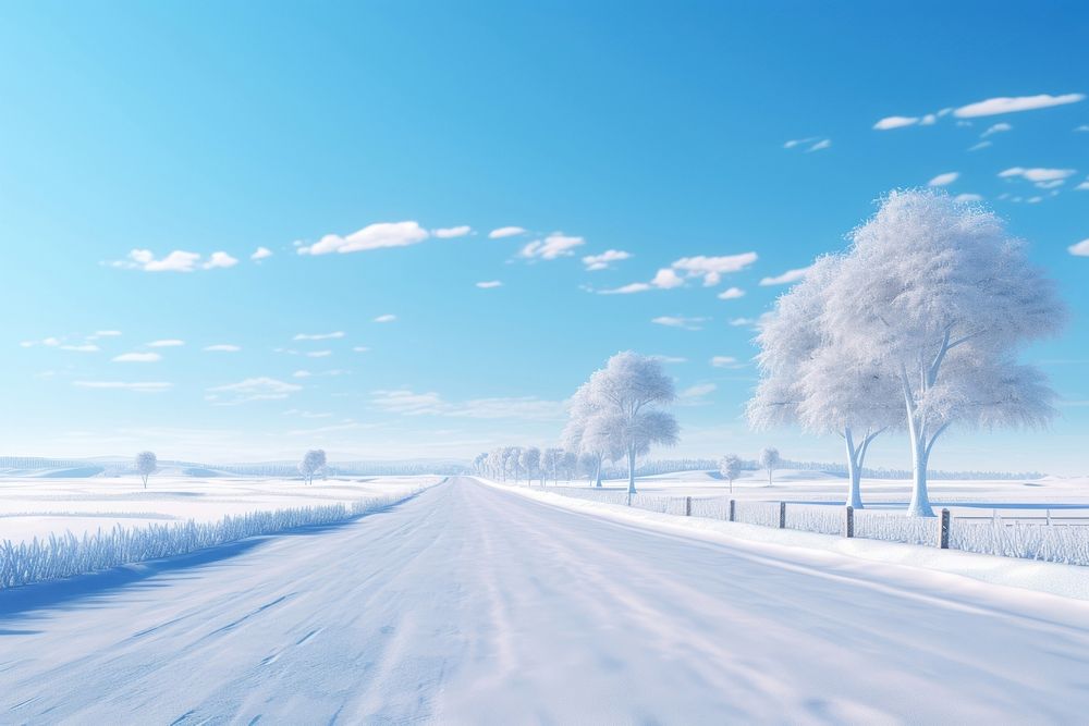 Landscape outdoors scenery winter. AI generated Image by rawpixel.