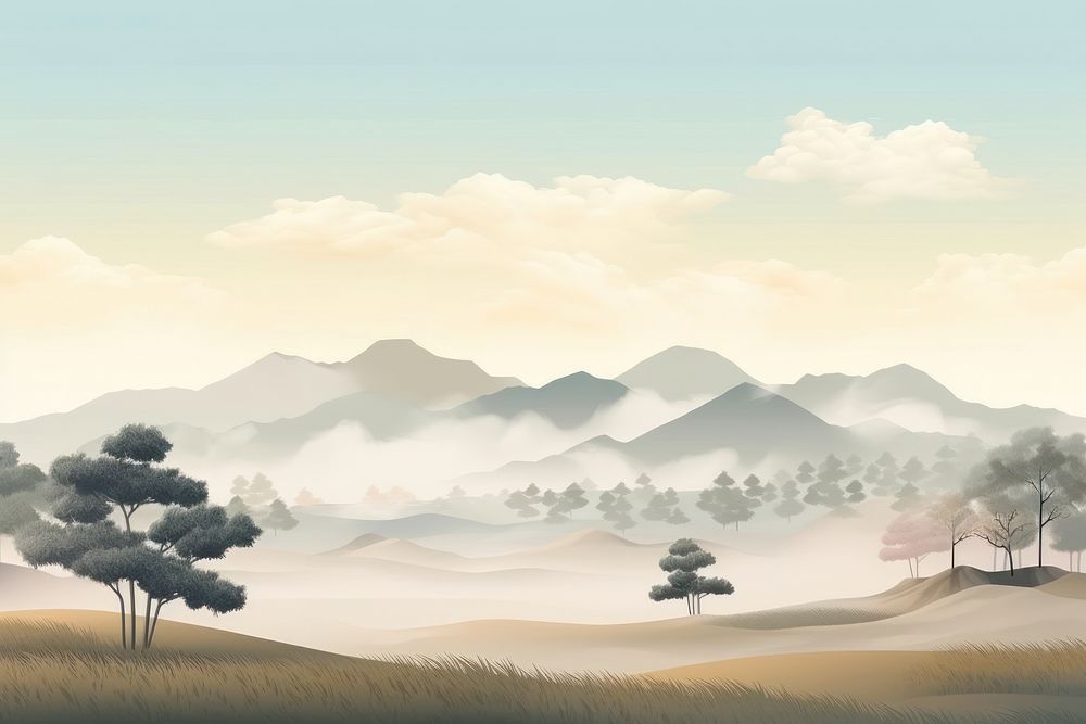 Landscape fog backgrounds outdoors. 