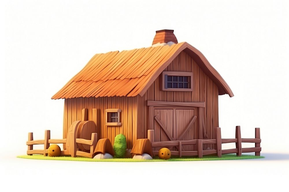 House farm architecture countryside. AI generated Image by rawpixel.