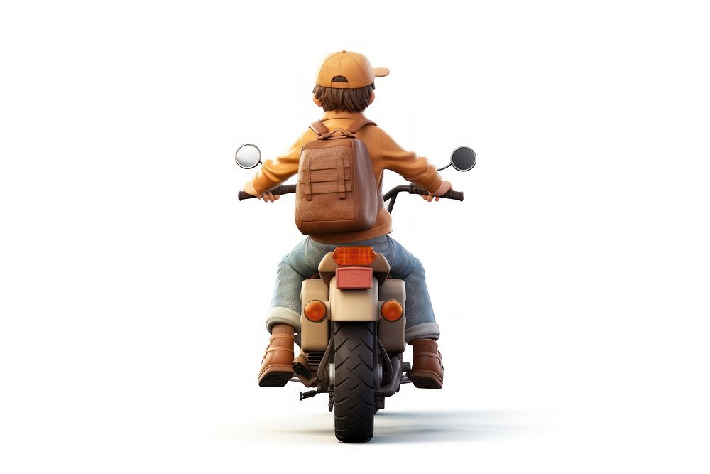 Motorcycle scooter vehicle cartoon. AI generated Image by rawpixel.