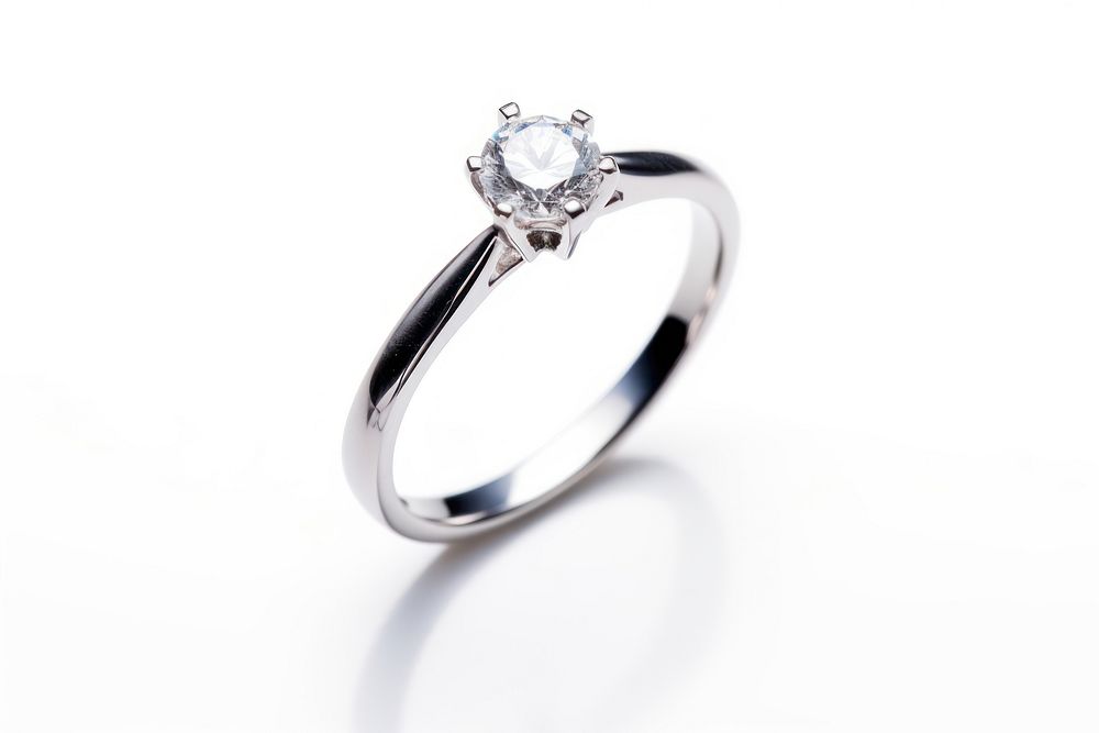 Diamond ring platinum gemstone. AI generated Image by rawpixel.