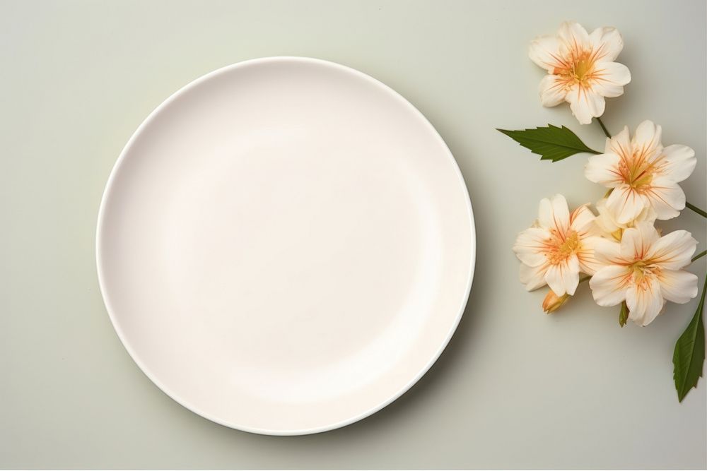 Flower porcelain platter plate. 