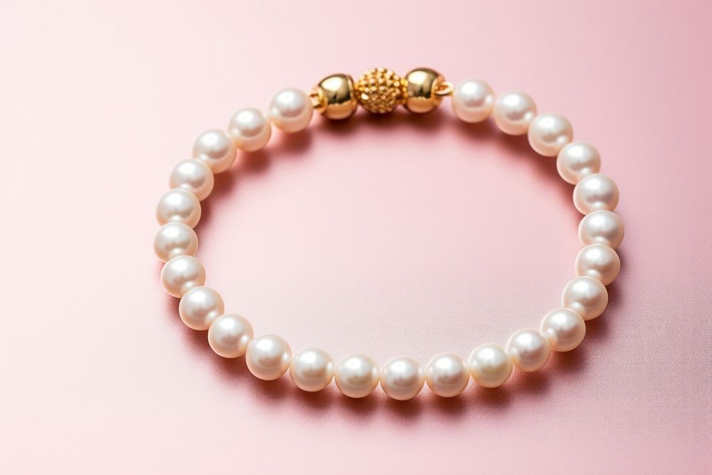 Bracelet pearl jewelry white. AI generated Image by rawpixel.