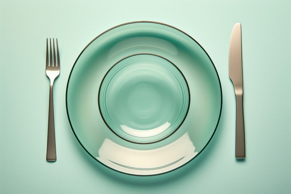 Plate knife glass fork. AI generated Image by rawpixel.