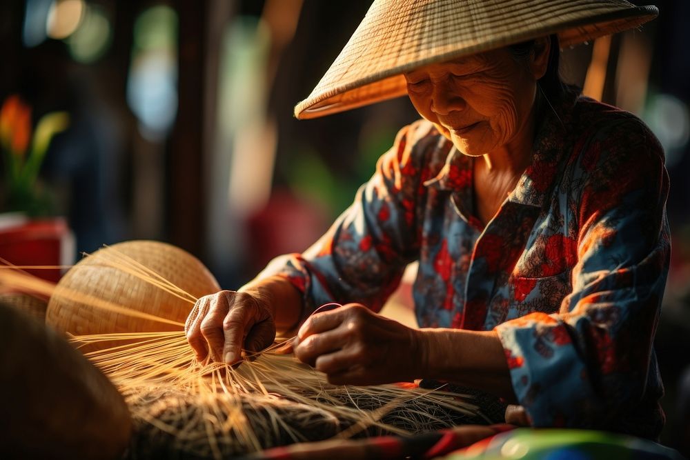 Tradition headwear weaving adult. AI generated Image by rawpixel.