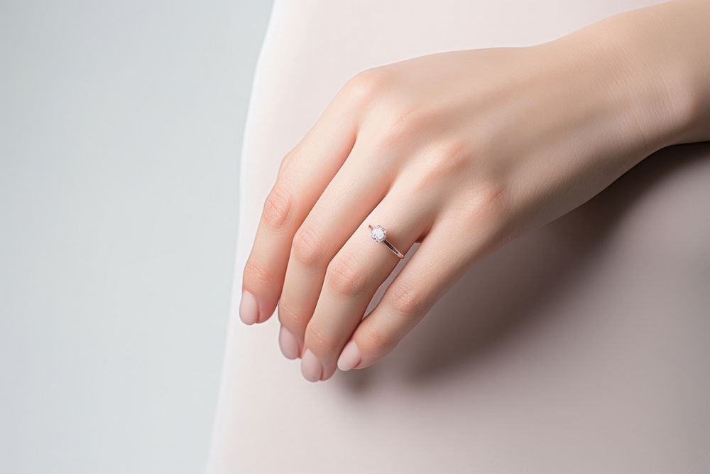 Hand ring engagement jewelry. 