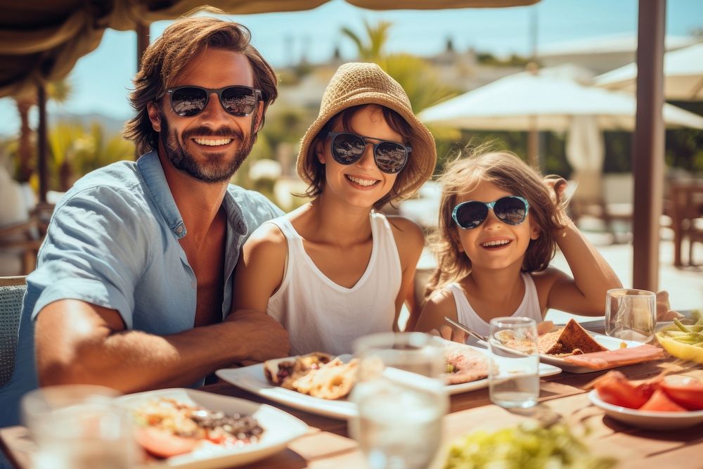 Sunglasses laughing vacation family. AI generated Image by rawpixel.