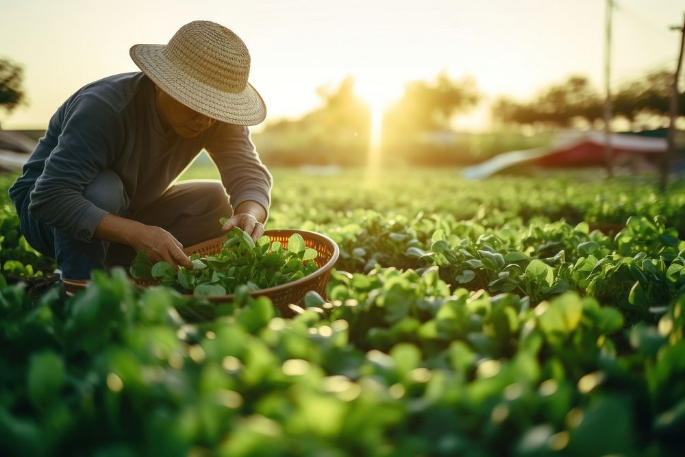 Field gardening vegetable outdoors. 