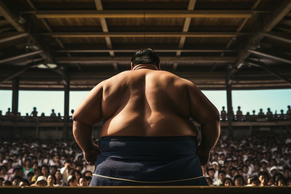 Sumo wrestling sports adult. AI generated Image by rawpixel.