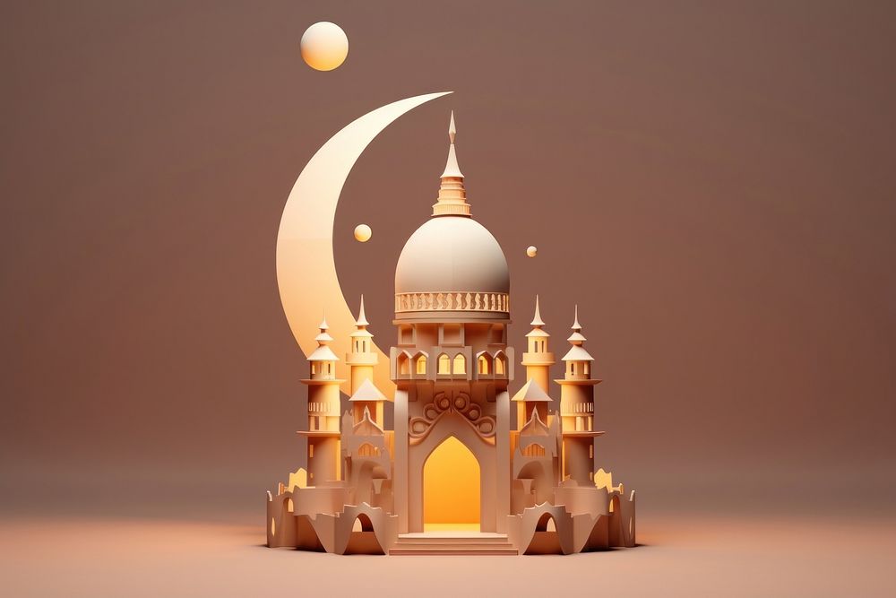 Moon architecture building outdoors. AI generated Image by rawpixel.